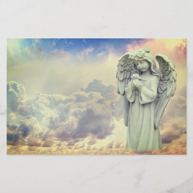 Papelería Flor de sujeción del ángel (Anverso)