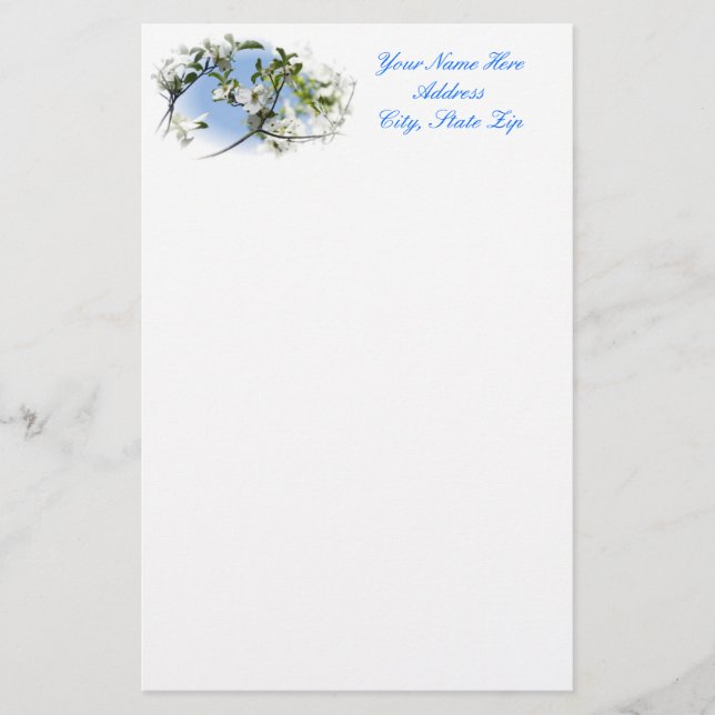 Papelería Flor del Dogwood inmóvil (Anverso)