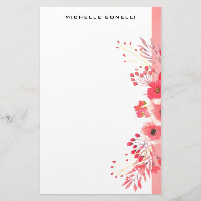 Papelería Flor profesional Minimalista moderna (Anverso)