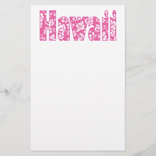 Papelería Flor rosa hawaiana (Anverso)