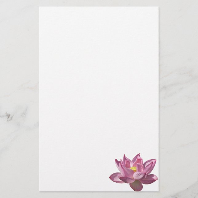 Papelería Flor rosa Lotus IV (Anverso)