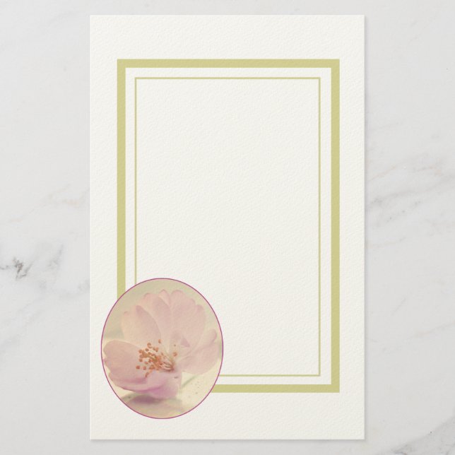 Papelería Flor suave de cerezo rosa (Anverso)