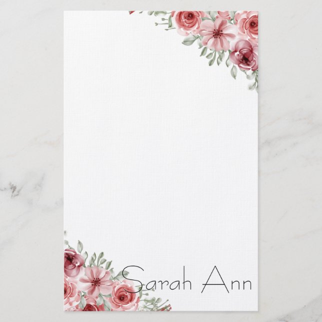 Papelería Floral (Anverso)