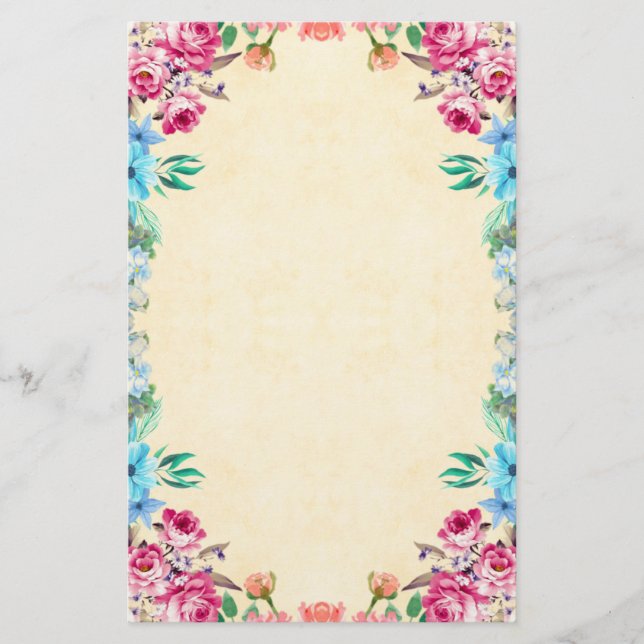 Papelería Floral (Anverso)