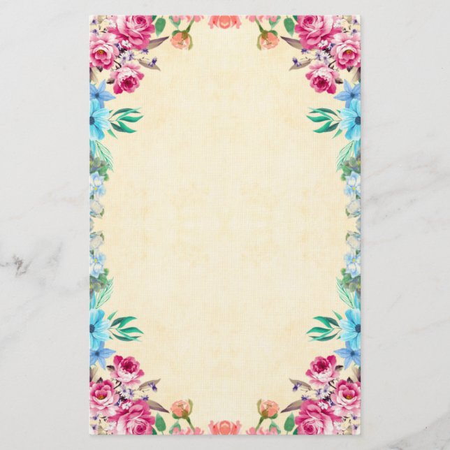 Papelería Floral (Anverso)