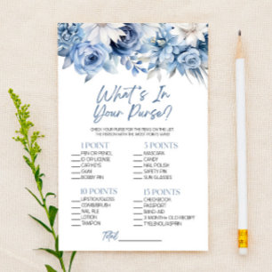 Papelería Floral azul ¿Qué hay en el juego de la ducha de no