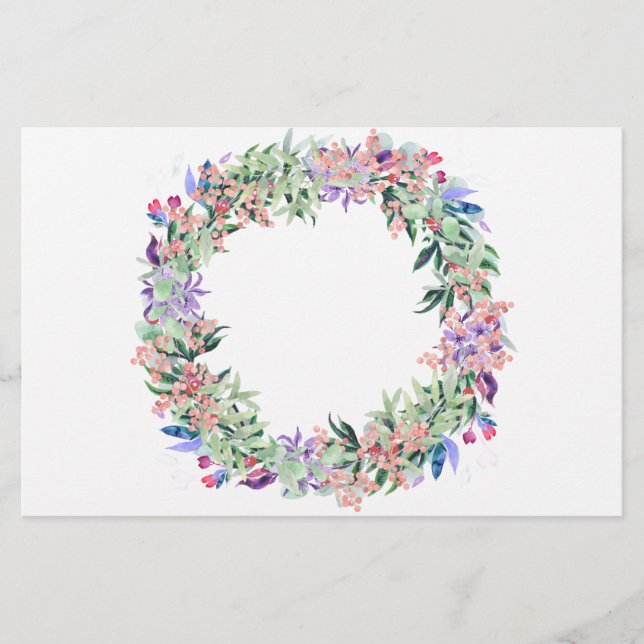 Papelería Floral Berries Wreath (Anverso)