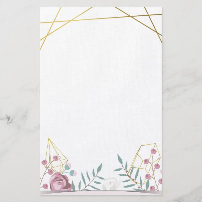 Papelería Floral bohemiana (Anverso)