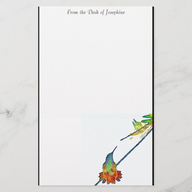 Papelería Floral de aves silvestres (Anverso)