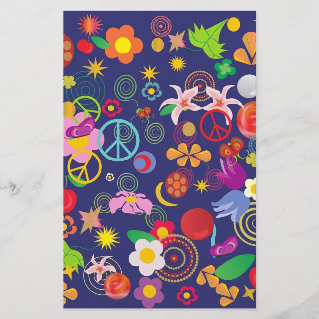Papelería Floral de Boho (Anverso)
