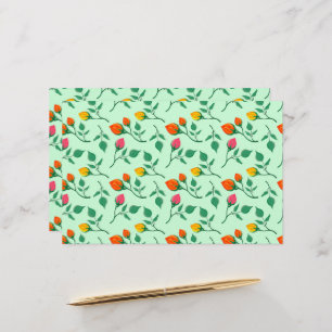 Papelería Floral pattern with colored rose flowers