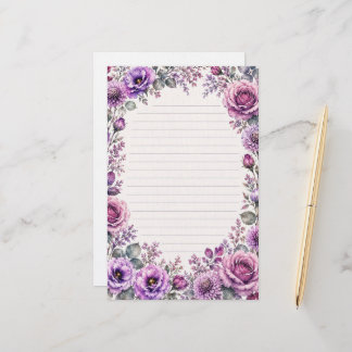 Papelería Floral Purpura.