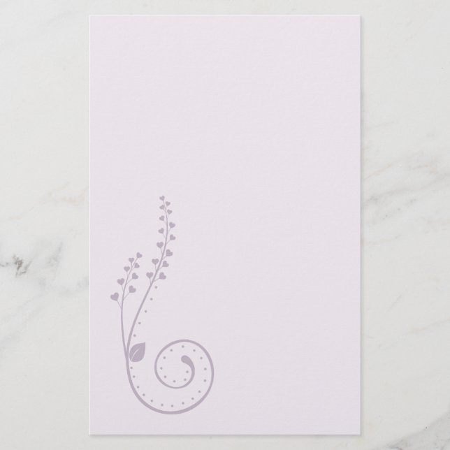 Papelería Floral Swirl Stationery (Anverso)