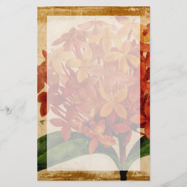 Papelería Floral vibrante III (Anverso)