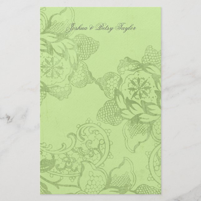 Papelería Floral Vintage Personalizada Gracias Stationery (Anverso)