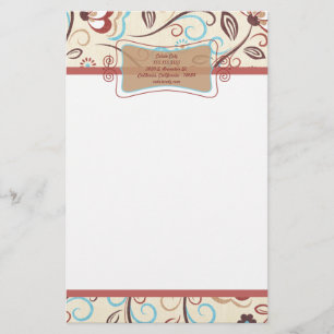 Papelería Floral Wonders Letterhead Stationery