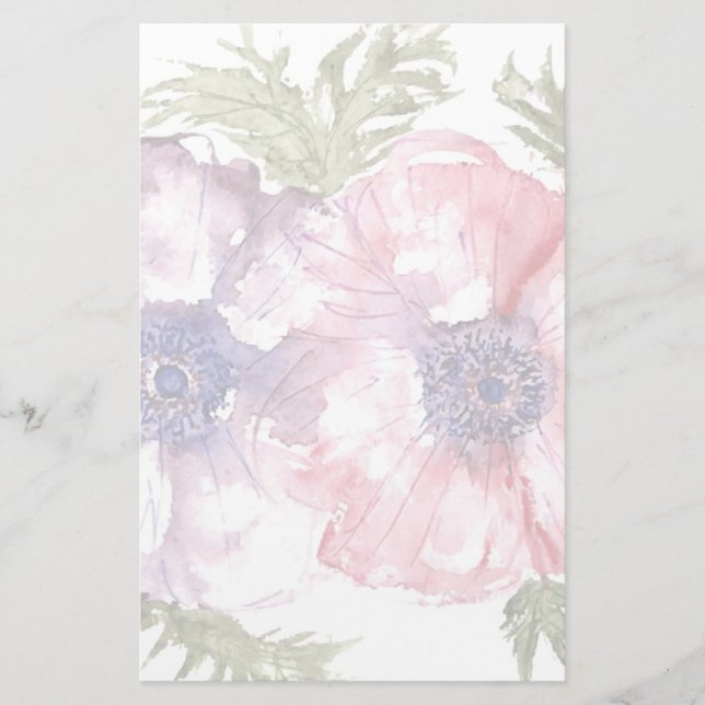 Papelería Flores acuáticas (Anverso)