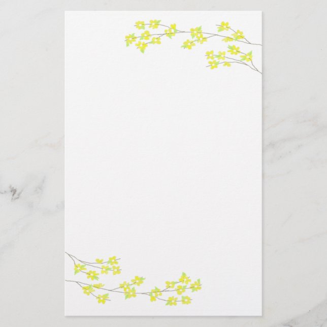 Papelería Flores amarillas (Anverso)