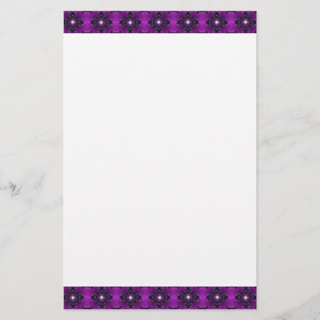Papelería Flores artdeco en estilo retro (Anverso)