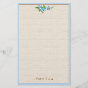 Papelería Flores azul-nómadas-no-raspadas