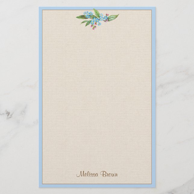 Papelería Flores azul-nómadas-no-raspadas (Anverso)