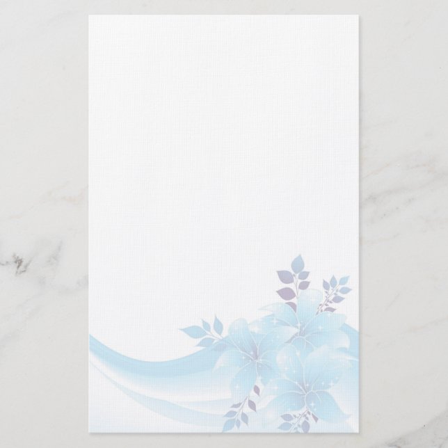Papelería Flores Azules (Anverso)