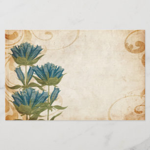 Papelería Flores azules matrimonio vintage