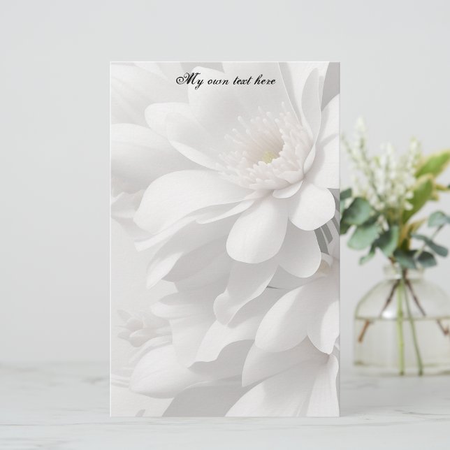 Papelería Flores blancas elegantes (Subido por el creador)