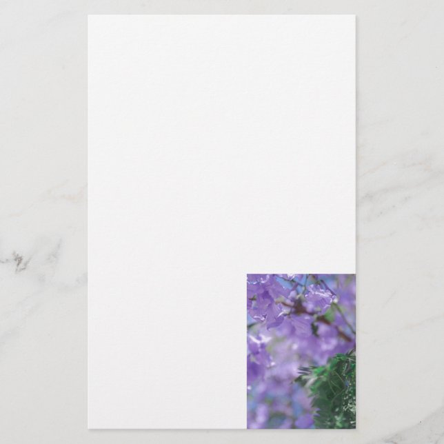 Papelería Flores de árbol de jacarandá morado (Anverso)