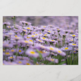 Papelería Flores de Aster Púrpura