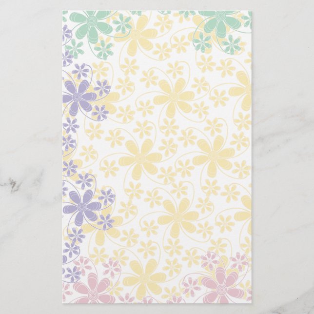 Papelería Flores de bonito Stationery-Floral (Anverso)
