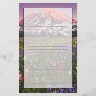 Papelería Flores de colores en el parque nacional de Rainier