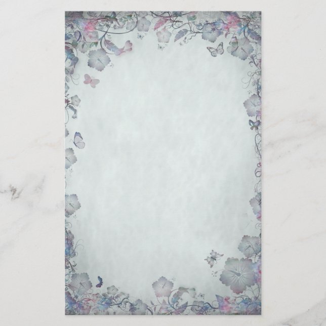 Papelería Flores de época y Boda de mariposa (Anverso)