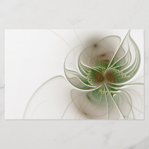 Papelería Flores de fantasía fractal blandas y tendientes