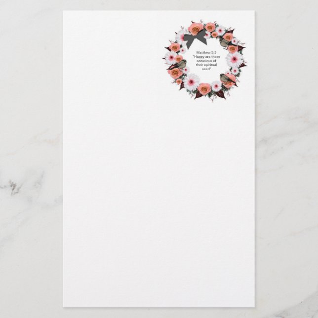 Papelería Flores de flores de flores verde Floral Regalo rel (Anverso)