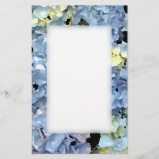 Papelería Flores de hidrangea azul