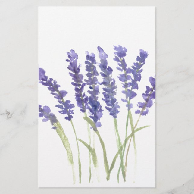 Papelería Flores de lavanda (Anverso)