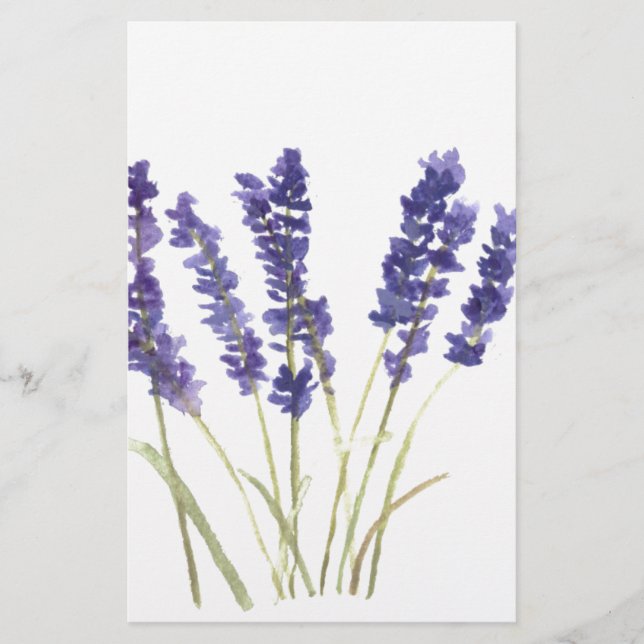Papelería Flores de lavanda lavanda lavanda francesa (Anverso)