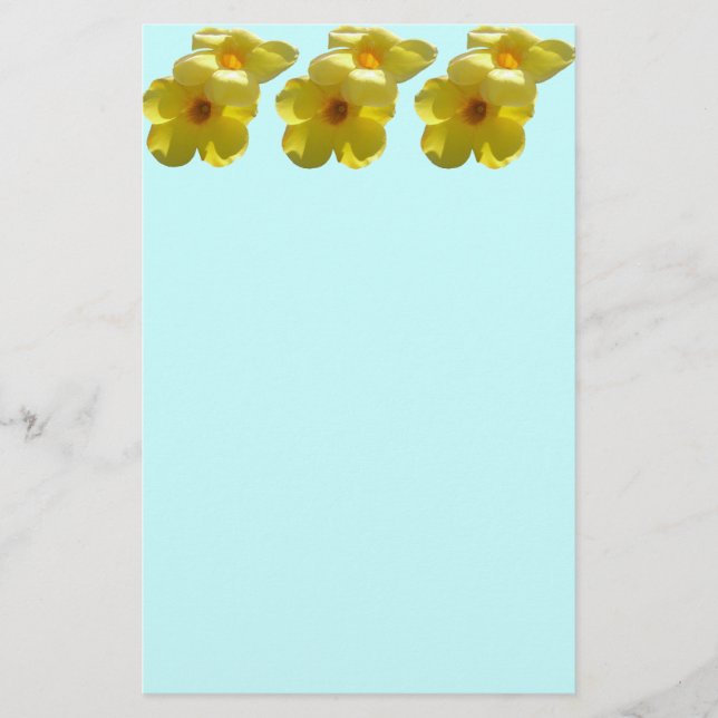 Papelería Flores de trompeta doradas I (Anverso)