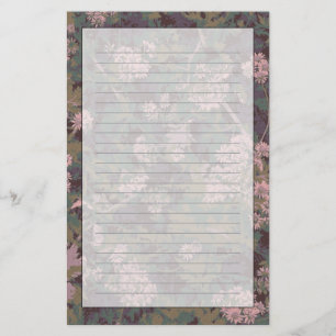 Papelería Flores, hojas, y camuflaje