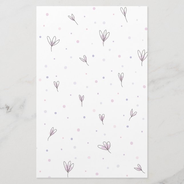Papelería Flores Lilac (Anverso)