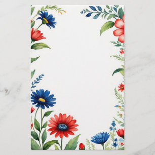 Papelería Flores patrióticas