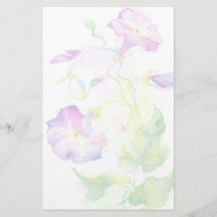 Papelería Flores pintadas de la enredadera de la acuarela