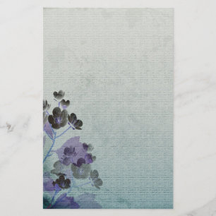 Papelería Flores púrpuras