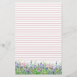 Papelería Flores salvajes rosadas púrpuras