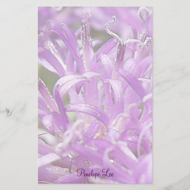 Papelería Flores silvestres de lavanda de Bonito personaliza (Anverso)