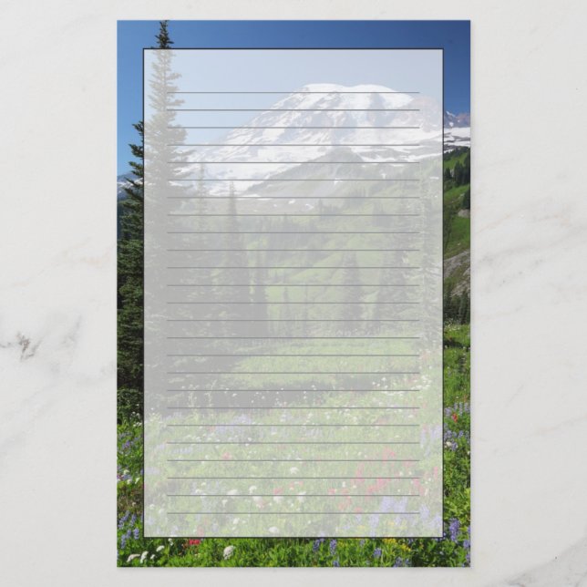 Papelería Flores silvestres en el Monte Rainier (Anverso)