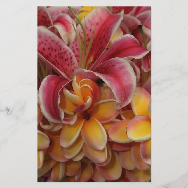 Papelería Flores tropicales (Anverso)