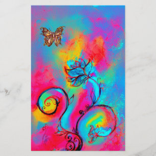 PAPELERÍA FLORES Y MARIPOSAS SIMILARES