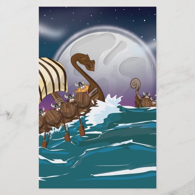 Papelería Flota de Invasión Vikinga (Anverso)